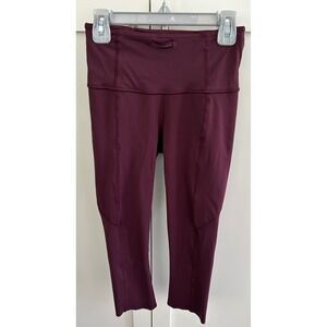 Lululemon Crop Leggings High Rise Running‎ Workout Purple Size 2